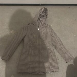 DKNY Women's Quilted Puffer Jacket - Gray